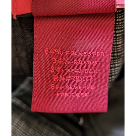 NWT 212 Collection Black Straight Leg Natural Fit Dress Pants Size 6 Avg - Picture 10 of 10